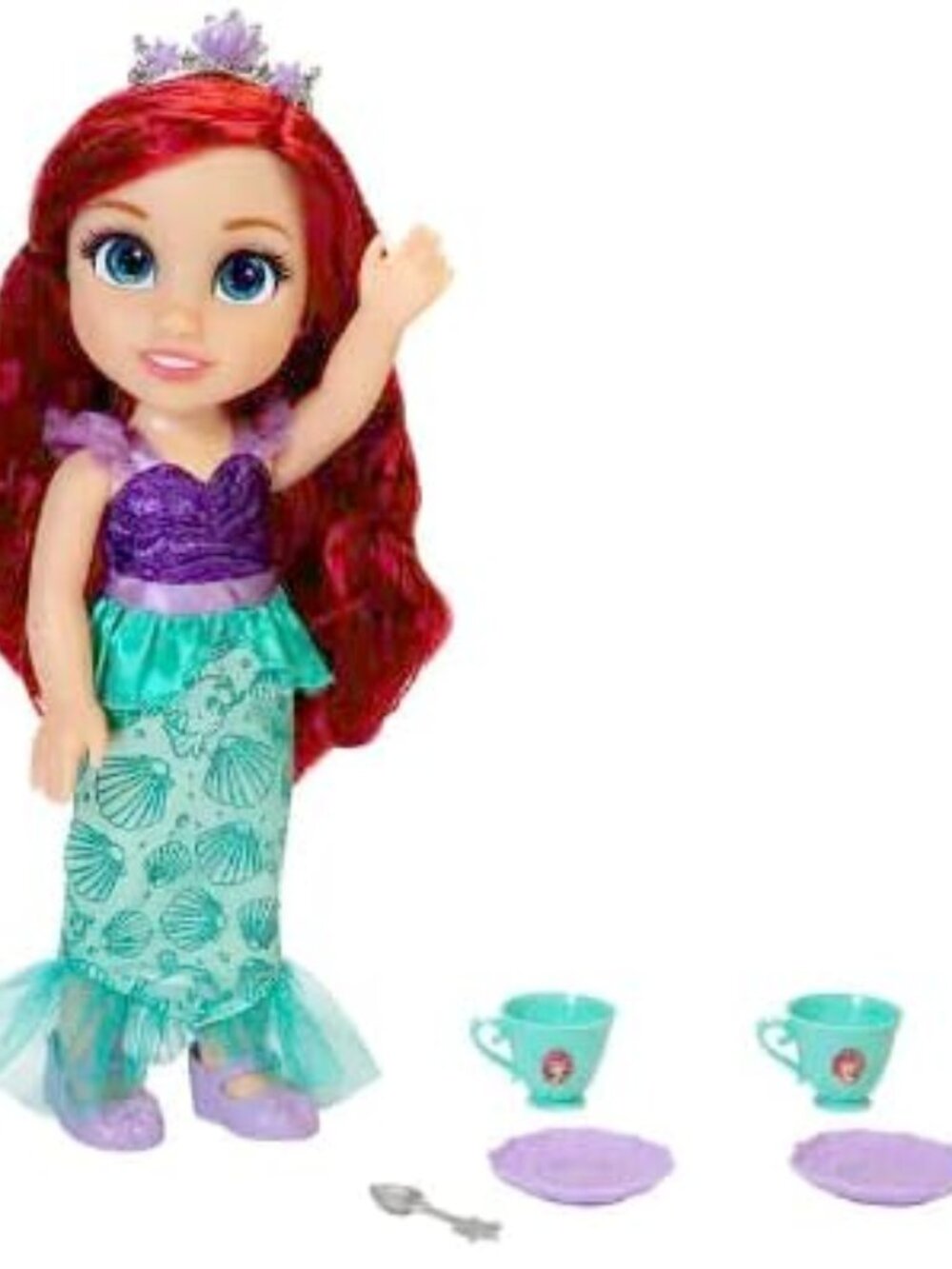Disney Princess Ariel 14" Tall Doll with Tea Cup Treat Time New in Box